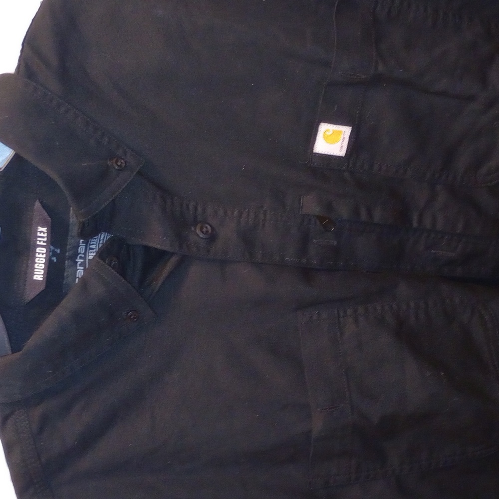 Men's  Carhartt xl black long sleeve rugged flex shirt
